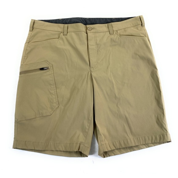 Eddie Bauer Men's Rainier StormRepel UPF 50 Nylon Stretch Khaki Hiking Shorts 42 - Picture 1 of 11
